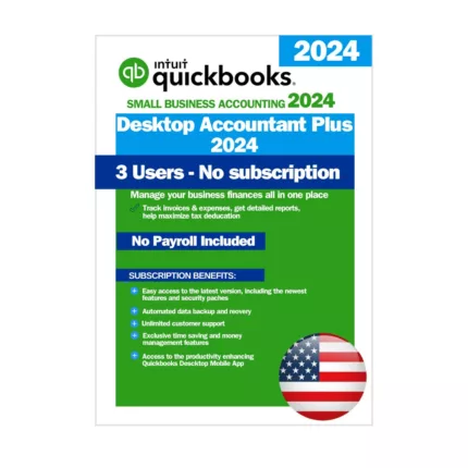 QuickBooks Desktop Accountant Plus 2024 | 3 Users | Lifetime Subscription