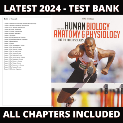 Test Bank – Human Biology, Anatomy and Physiology for the Health Sciences, 2nd Edition (Roscoe, 2020), Chapter 1-24