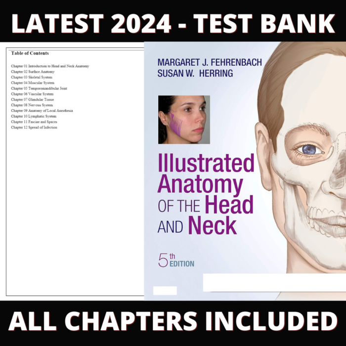 Test Bank – Illustrated Anatomy of the Head and Neck, 5th Edition (Fehrenbach, 2017), Chapter 1-12