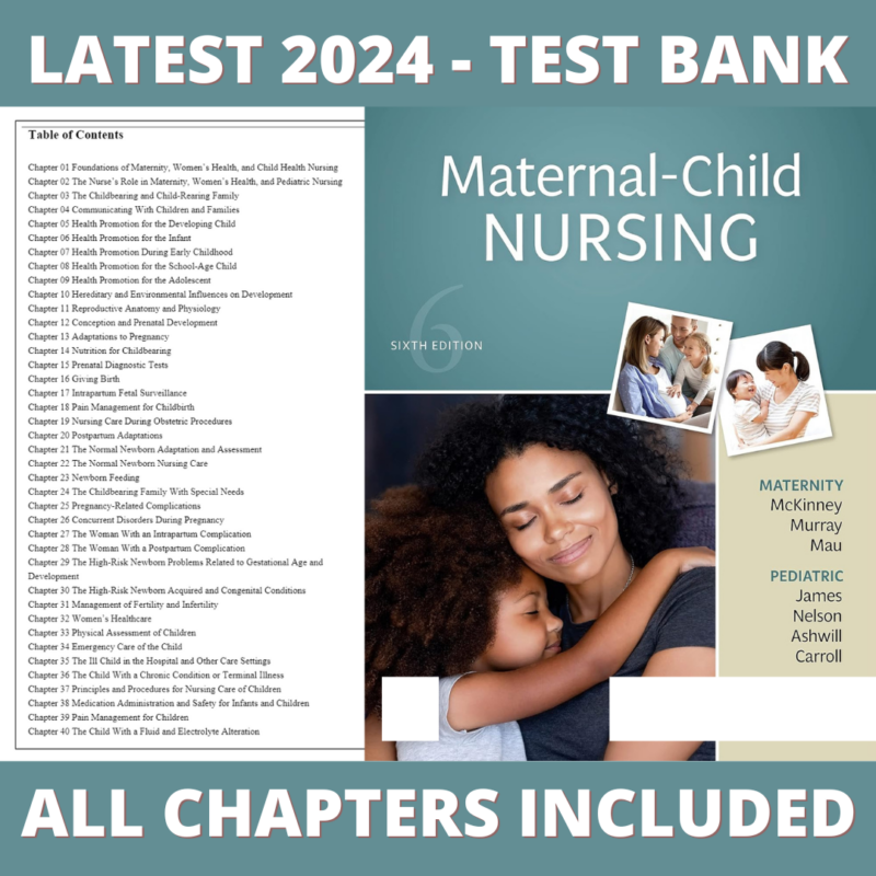 Test Bank – Maternal Child Nursing, 6th Edition (McKinney, 2022), Chapter 1-55