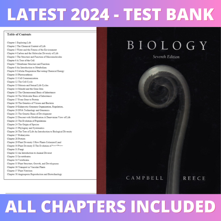 Test Bank – Biology, 7th Edition (Campbell, 2005) Chapter 1-55