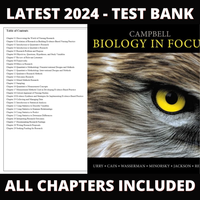 Test Bank – Campbell Biology in Focus, 1st Edition (Urry, 2014) Chapter 1-43