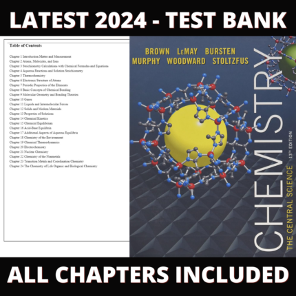 Test Bank – Chemistry The Central Science, 13th Edition (Brown, 2015), Chapter 1-24