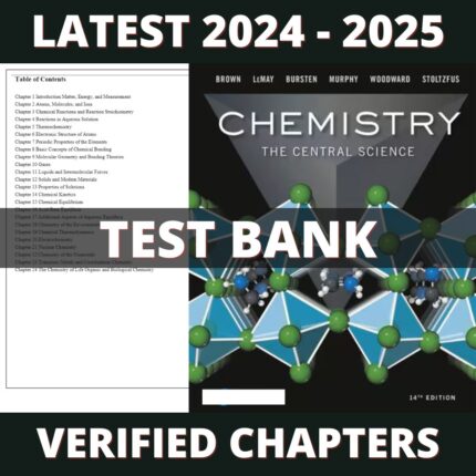 Test Bank – Chemistry The Central Science, 14th Edition (Brown, 2015), Chapter 1-24