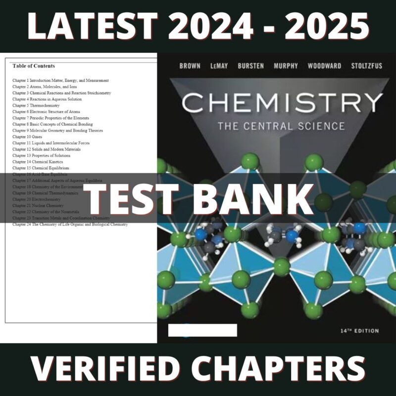 Test Bank – Chemistry The Central Science, 14th Edition (Brown, 2015), Chapter 1-24