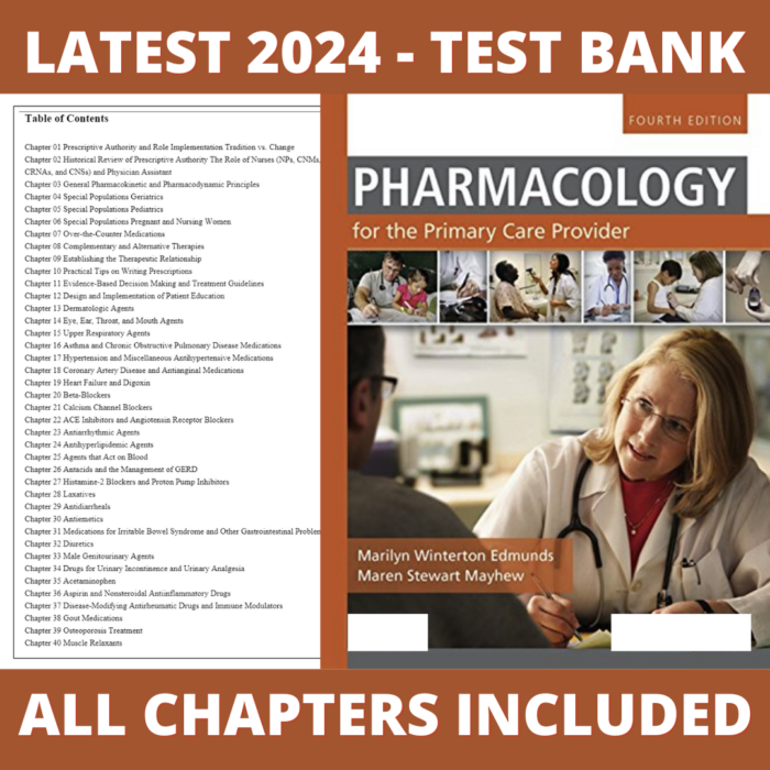 Test Bank – Pharmacology for the Primary Care Provider, 4th Edition (Edmunds, 2014), Chapter 1-73