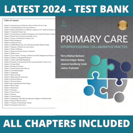 Test Bank – Primary Care, Interprofessional Collaborative Practice, 6th Edition (Buttaro, 2021) Chapter 1-228