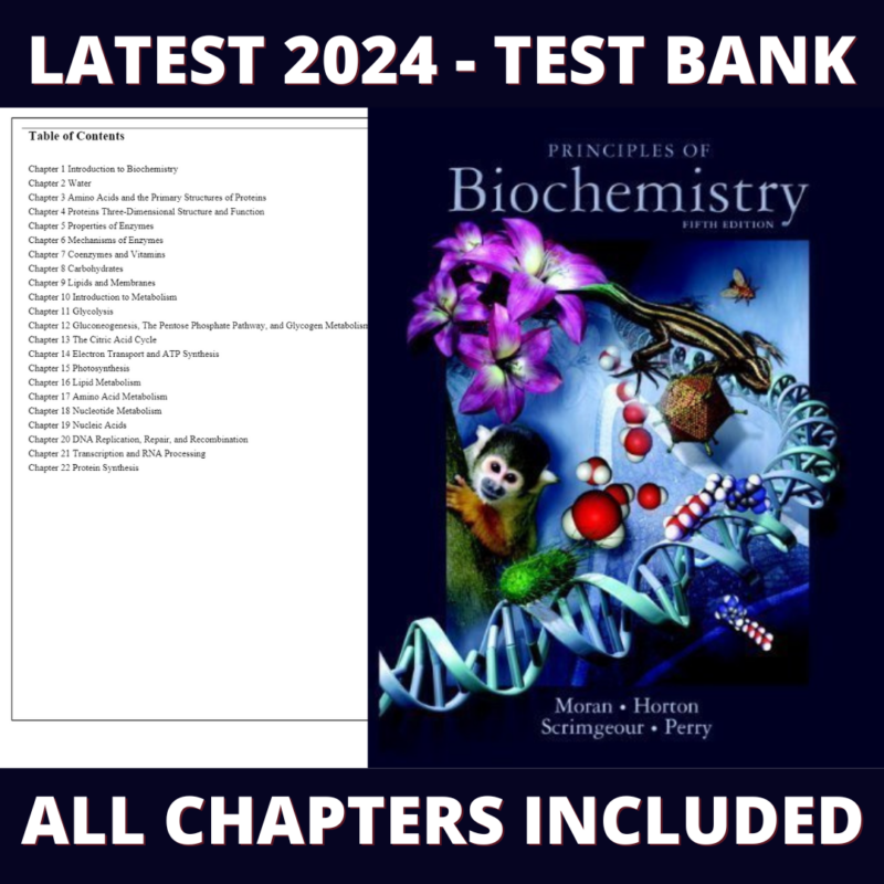 Test Bank – Principles of Biochemistry, 5th Edition (Moran, 2012), Chapter 1-22