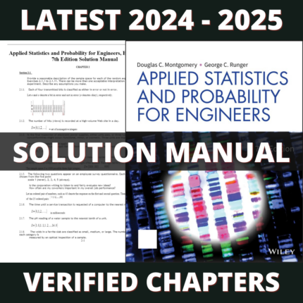 Solution Manual - Applied Statistics and Probability for Engineers 7th Edition (Turton, 2020