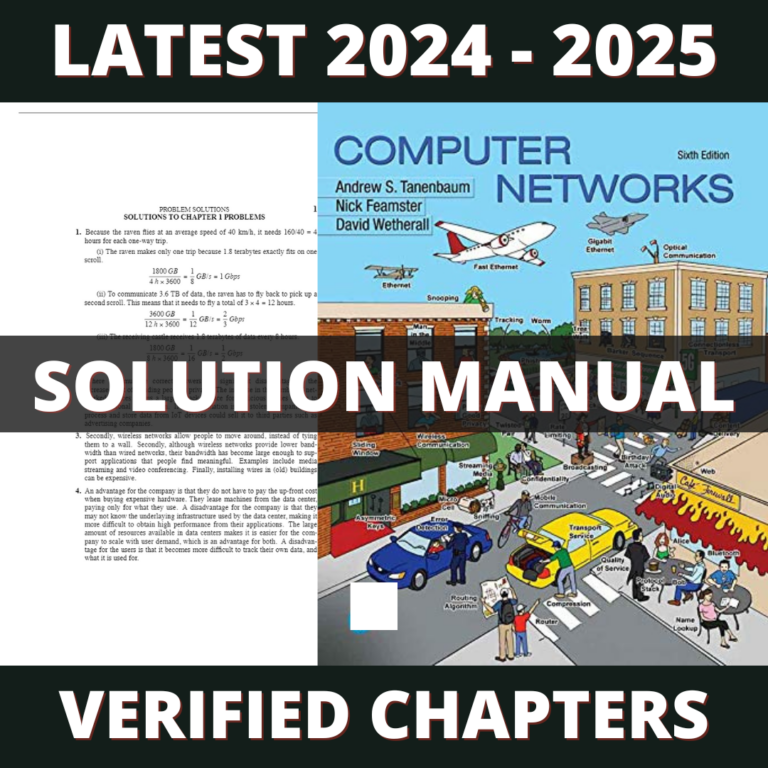 Solution Manual - Computer Networks 6th Edition (Tanenbaum, 2020)