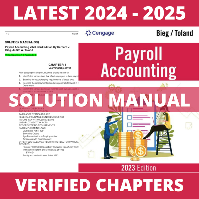 Solution Manual - Payroll Accounting 2023 33rd Edition (Bieg, 2023), All Chapters