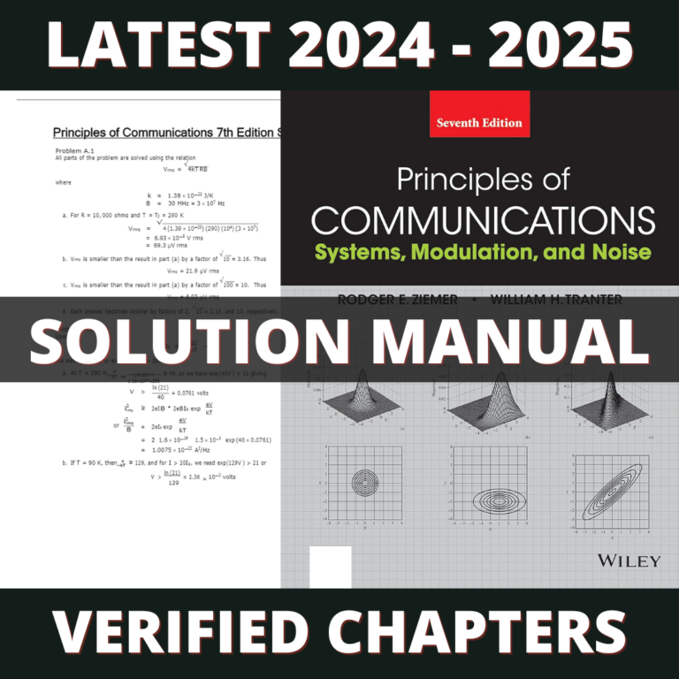 Solution Manual - Principles of Communications 7th Edition (Ziemer, 2014)