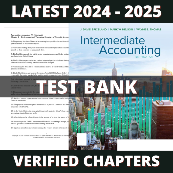 Test bank - Intermediate Accounting 10th Edition (Spiceland, 2019)