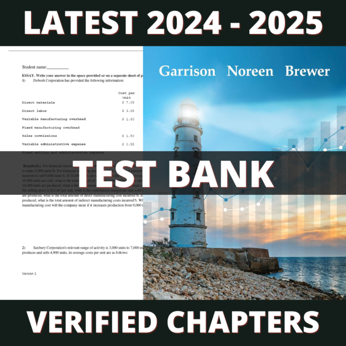 Test bank - Managerial Accounting 17th Edition (Garrison, 2020)