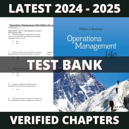 Test bank - Operations Management 14th Edition (Stevenson, 2020)