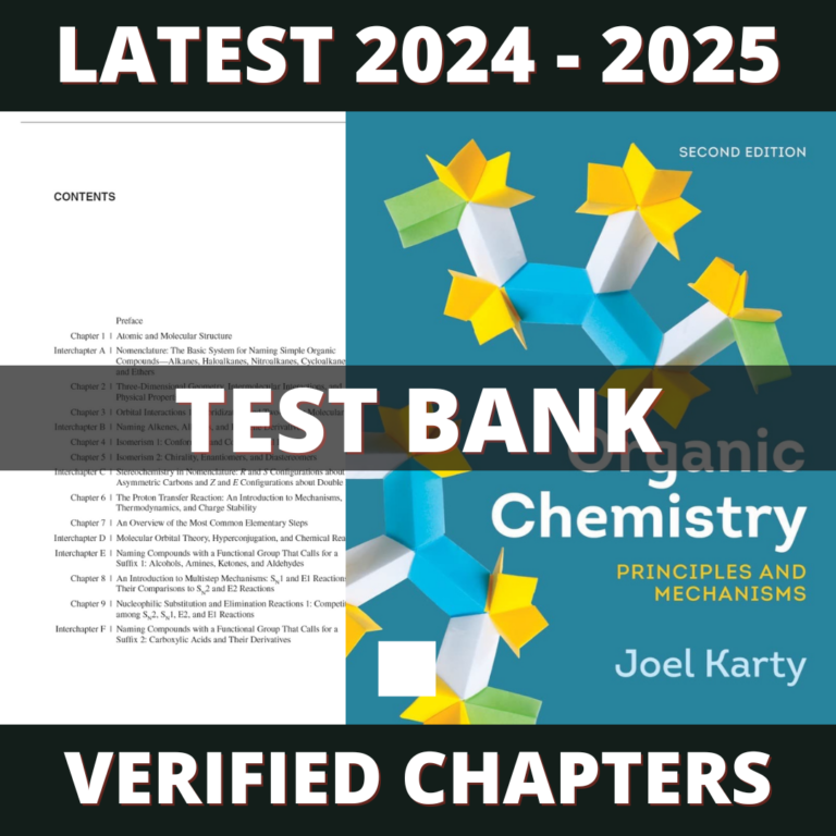 Test bank - Organic Chemistry Principles and Mechanisms 2nd Edition (Karty, 2018)