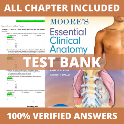 Test Bank for Moore's Essential Clinical Anatomy 7th Edition (Agur, 2023)