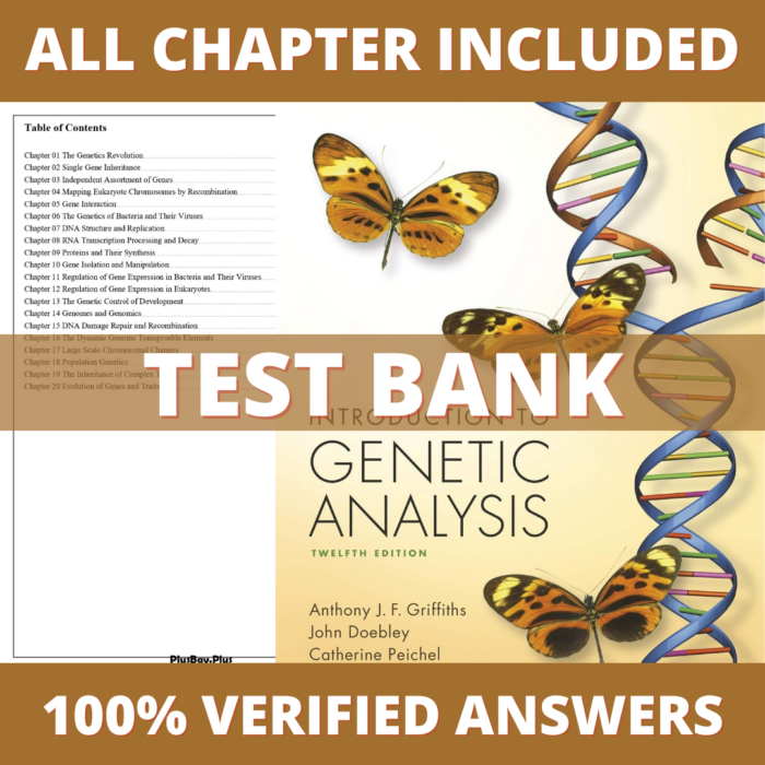 Test Bank for Introduction to Genetic Analysis, 12th Edition (Griffiths, 2021)