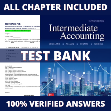 Test Bank for Intermediate Accounting, 11th Edition (Spiceland, 2022)