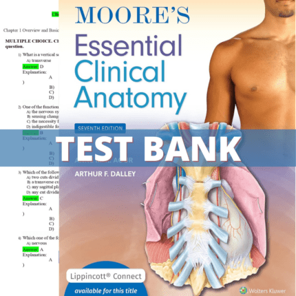 Test Bank for Moore's Essential Clinical Anatomy 7th Edition (Agur, 2023)