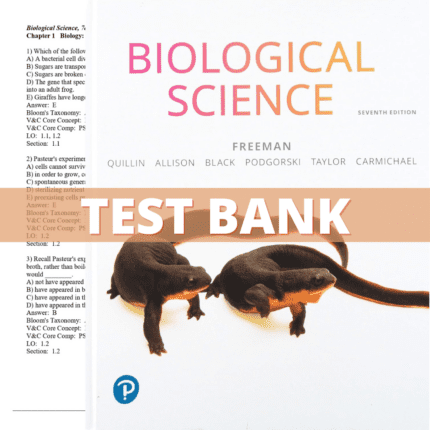 Test Bank for Biological Science, 7th Edition (Freeman, 2020)