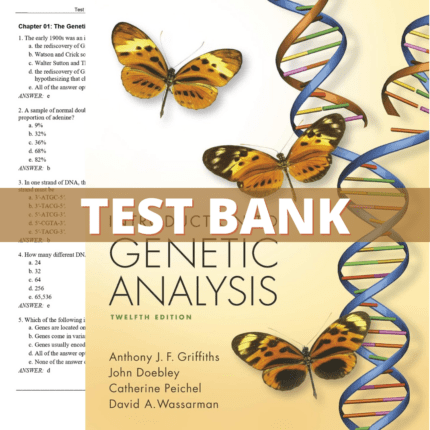 Test Bank for Introduction to Genetic Analysis, 12th Edition (Griffiths, 2021)