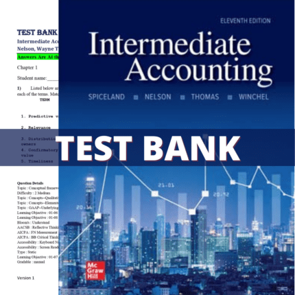 Test Bank for Intermediate Accounting, 11th Edition (Spiceland, 2022)