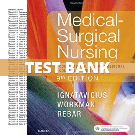 Test Bank for Medical-Surgical Nursing: Concepts for Interprofessional Collaborative Care 9th Edition (Ignatavicius, 2021)