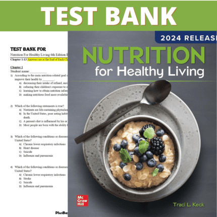 Test Bank for Nutrition For Healthy Living 6th Edition (Schiff, 2021)