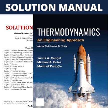 Solution Manual for Thermodynamics An Engineering Approach 10th Edition (Cengel, 2024)