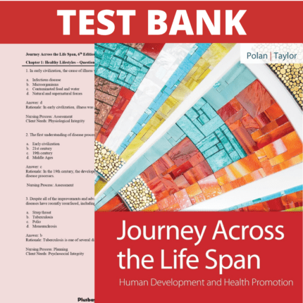 Test Bank for Journey Across the Life Span Human Development and Health Promotion, 6th Edition (Polan, 2020)