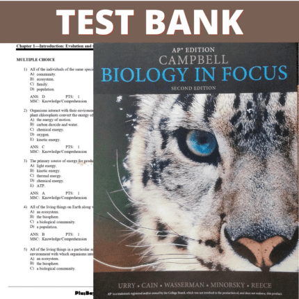 Test Bank for Campbell Biology in Focus, 2nd AP® Edition (Urry, 2017)