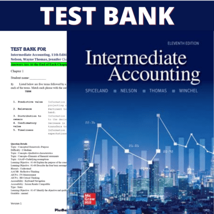 Test Bank for Intermediate Accounting, 11th Edition (Spiceland, 2022)