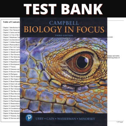 Test Bank for Campbell Biology in Focus, 3rd Edition (Urry, 2020)