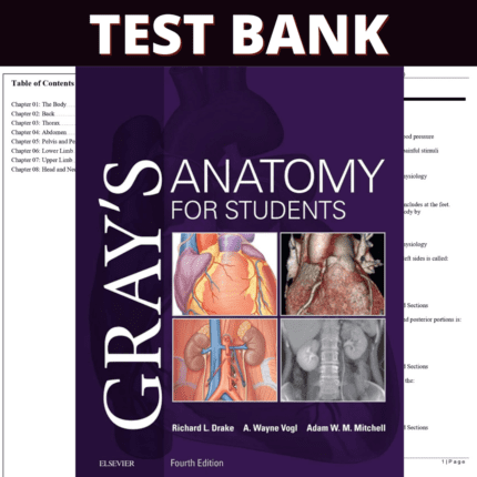 Test Bank for Gray’s Anatomy for Students, 4th Edition (Drake, 2020)