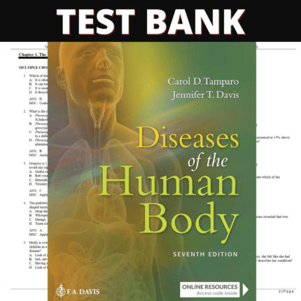 Test Bank for Diseases of the Human Body, 7th Edition (Tamparo, 2022)