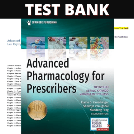 Test Bank for Advanced Pharmacology for Prescribers 1st Edition (Luu, 2021)