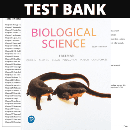 Test Bank for Biological Science, 7th Edition (Freeman, 2020)