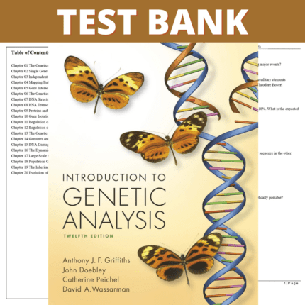 Test Bank for Introduction to Genetic Analysis, 12th Edition (Griffiths, 2021)