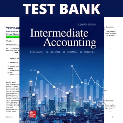 Test Bank for Intermediate Accounting, 11th Edition (Spiceland, 2022)