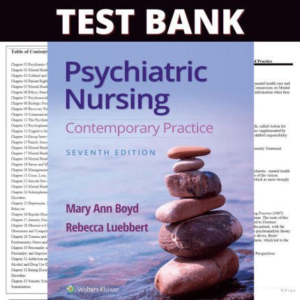 Test Bank for Psychiatric Nursing Contemporary Practice, 7th Edition (Ann Boyd, 2022)