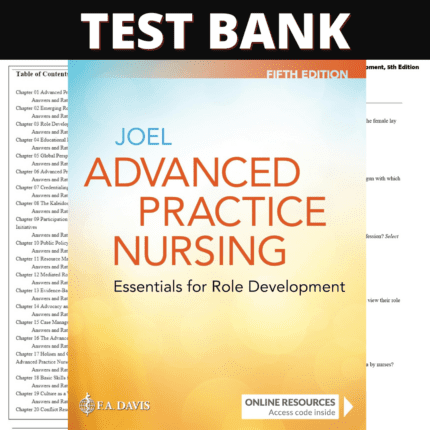 Test Bank for Advanced Practice Nursing Essentials for Role Development, 5th Edition (Joel, 2023)