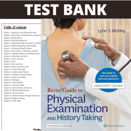 Test Bank for Bates Guide To Physical Examination and History Taking, 13th Edition (Bickley, 2021)