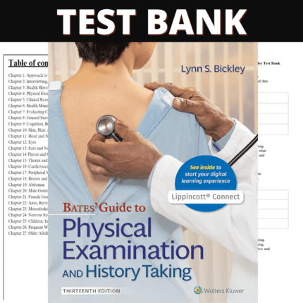 Test Bank for Bates Guide To Physical Examination and History Taking, 13th Edition (Bickley, 2021)