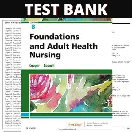 Test Bank for Foundations and Adult Health Nursing, 8th Edition (Cooper, 2019)