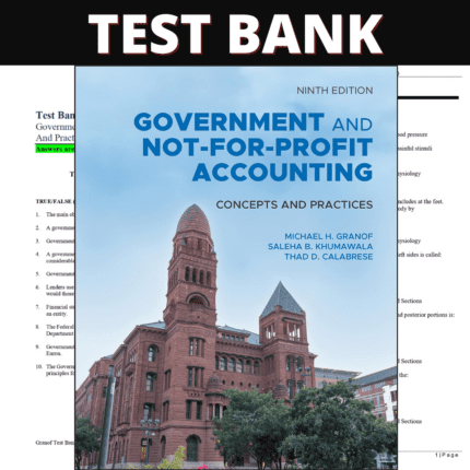 Test Bank for Government and Not-for-Profit Accounting 9th Edition (Granof, 2022)