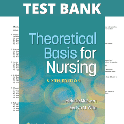 Test Bank for Theoretical Basis for Nursing, 6th American Edition (McEwen, 2023)