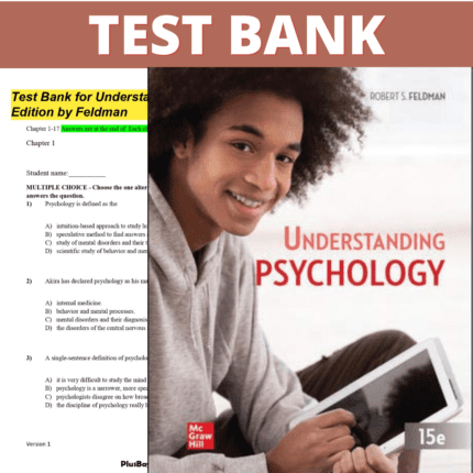 Test Bank for Understanding Psychology 15th Edition (Feldman, 2020)