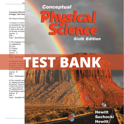 Test Bank – Conceptual Physical Science, 6th Edition (Hewitt, 2017), Chapter 1-28