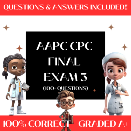 AAPC CPC Final Exam 3 | 100+ Questions | Certified Study Guide